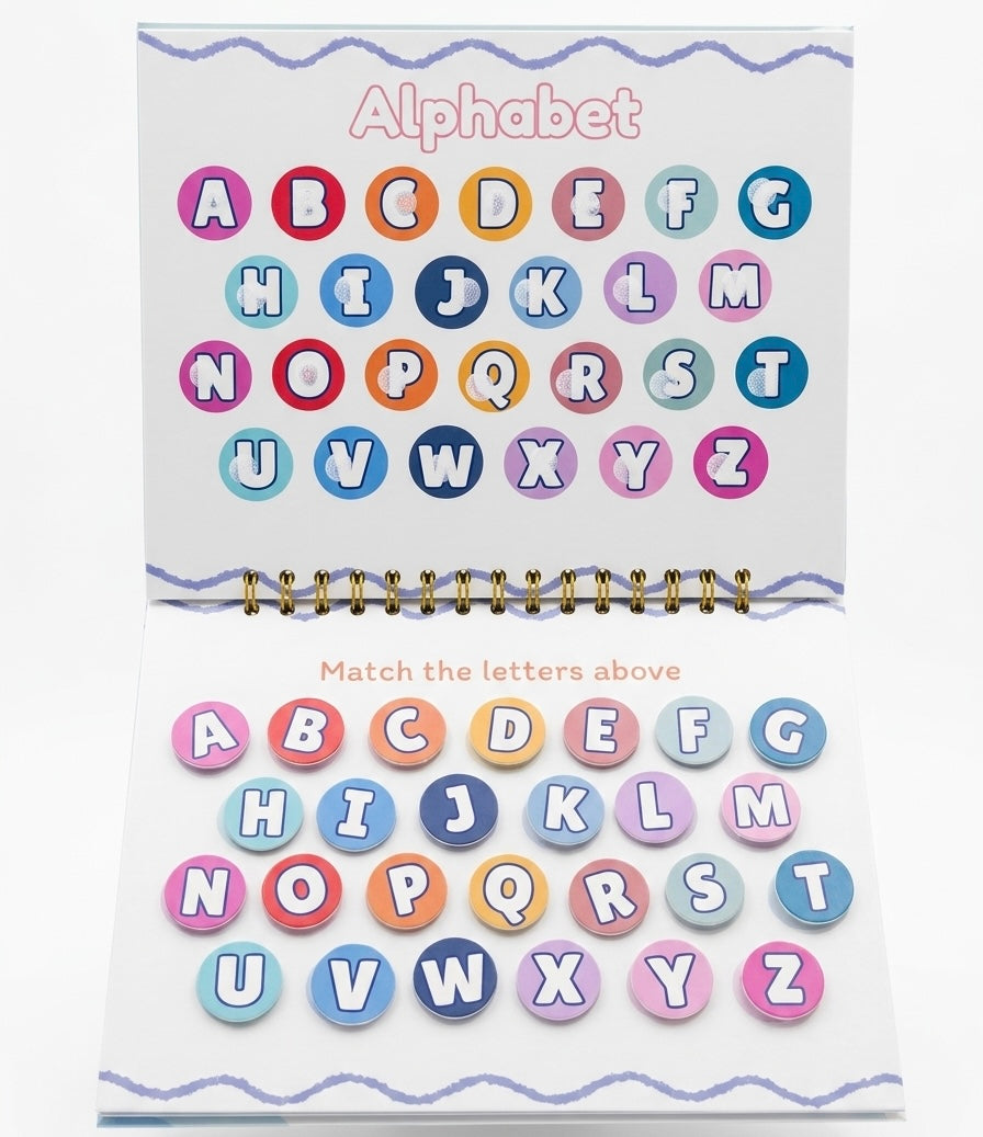 “I Learn” Kids Activity Book (abc•123•Colors•Shapes)