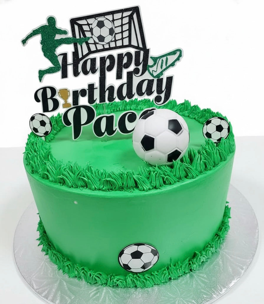Soccer Happy Birthday Cake Topper
