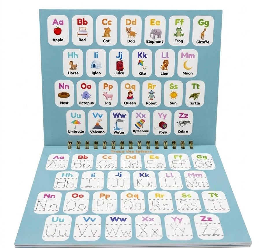 “I Learn” Kids Activity Book (abc•123•Colors•Shapes)