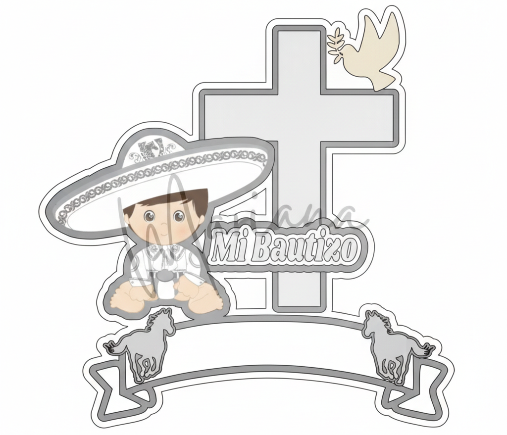 Charro Cake Topper (Mi Bautizo)