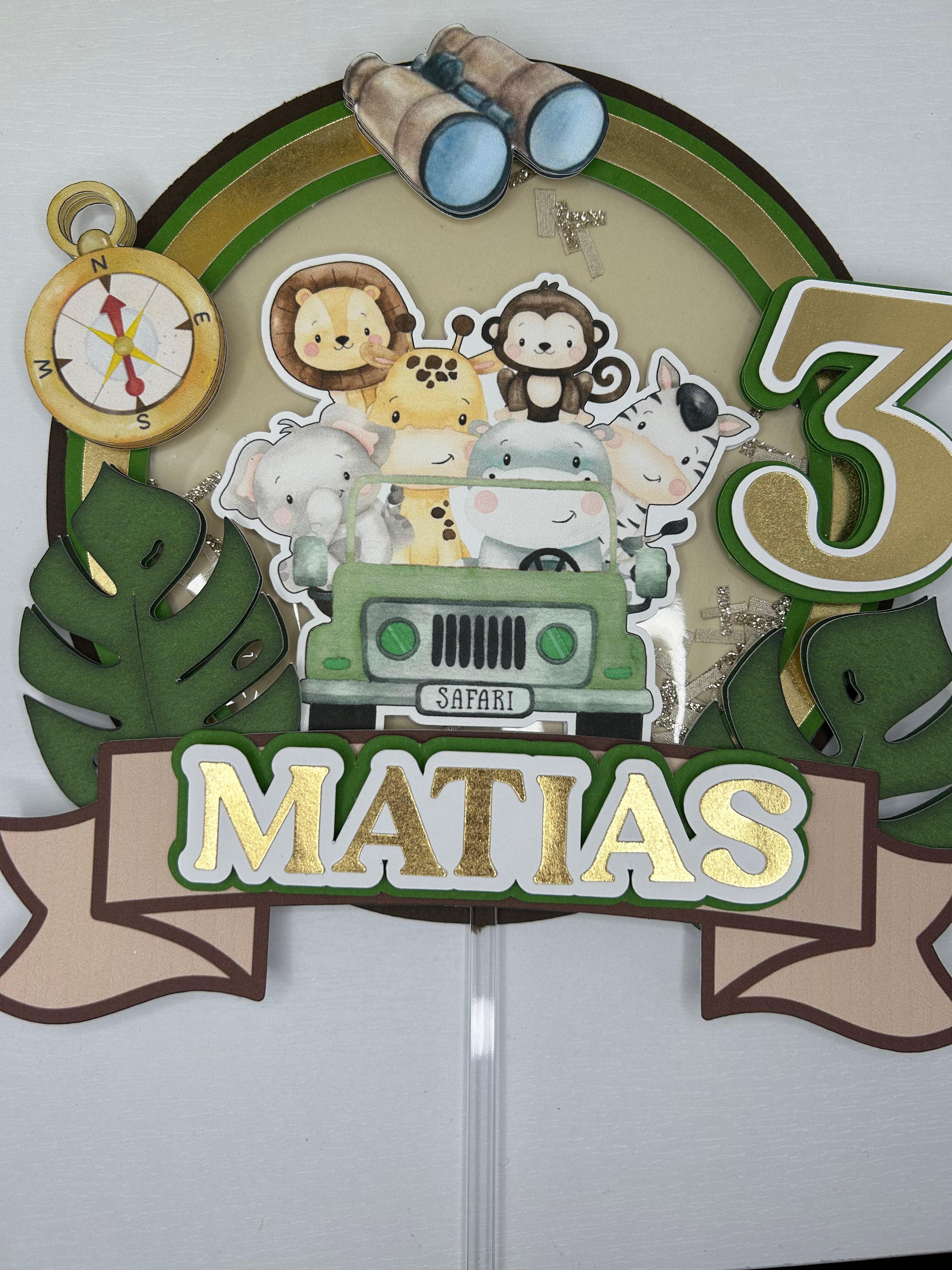 Baby Animal Safari Cake Topper